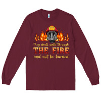 Burgundy the fire with firefighter air mask Long Sleeve Tee - HRA Design Shop