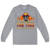 Heather Grey the fire with firefighter air mask Long Sleeve Tee - HRA Design Shop