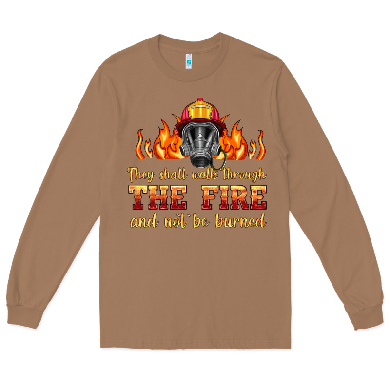 The Fire With Firefighter Air Mask Long Sleeve Tee by HRA Design Shop | Teevron