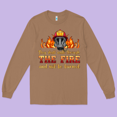 The Fire With Firefighter Air Mask Long Sleeve Tee Designed By Hra Design Shop