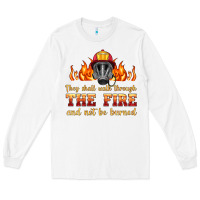 White the fire with firefighter air mask Long Sleeve Tee - HRA Design Shop