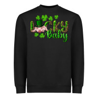 Black Lucky Baby With Pig Heavyweight Sweatshirt - RanaPortraitStore
