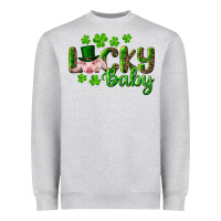 Lucky Baby With Pig Heavyweight Sweatshirt | Teevron