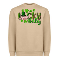 Mushroom Lucky Baby With Pig Heavyweight Sweatshirt - RanaPortraitStore