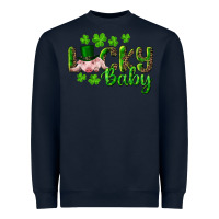 Navy Lucky Baby With Pig Heavyweight Sweatshirt - RanaPortraitStore