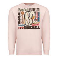 Pale Pink baseball Premium Sweatshirt - MaliasSmallBusiness