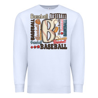 White baseball Premium Sweatshirt - MaliasSmallBusiness