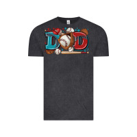 Vintage Black dad baseball Vintage Tee - Zillion Design Studio