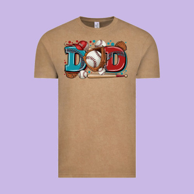 Dad Baseball Vintage Tee Designed By Zillion Design Studio