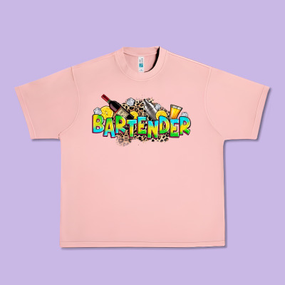 Bartender Urban Heavy Tee Designed By Zillion Design Studio