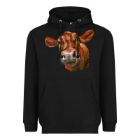 Black red angus face Heavyweight Hoodie - LillyAllenDesigns