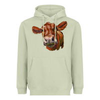 Matcha red angus face Heavyweight Hoodie - LillyAllenDesigns