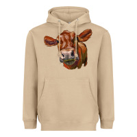 Mushroom red angus face Heavyweight Hoodie - LillyAllenDesigns