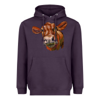 Plum red angus face Heavyweight Hoodie - LillyAllenDesigns