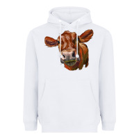 White red angus face Heavyweight Hoodie - LillyAllenDesigns