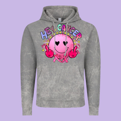 Hey Cancer Vintage Hoodie Designed By Jahusdesignshop