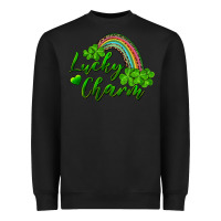 Black Lucky charm rainbow and shamrocks Heavyweight Sweatshirt - RanaPortraitStore