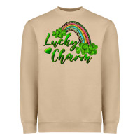 Lucky Charm Rainbow And Shamrocks Heavyweight Sweatshirt | Teevron