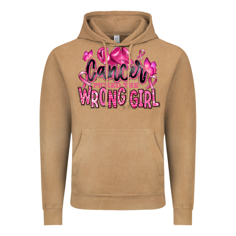 Cancer Picked The Wrong Girl Vintage Hoodie by RanaPortraitStore | Teevron