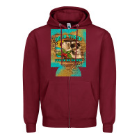 Burgundy dead tired fueled by coffee 12 oz can cooler (regular) Zipper Hoodie - Artiststas
