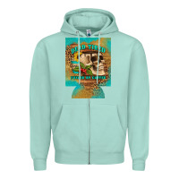 Seafoam dead tired fueled by coffee 12 oz can cooler (regular) Zipper Hoodie - Artiststas