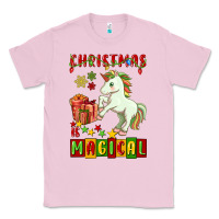 Bubblegum Pink christmas magical unicorn Classic Tee - FaDigitalArtStudio