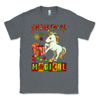 Charcoal Heather christmas magical unicorn Classic Tee - FaDigitalArtStudio