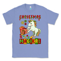 Colony Blue christmas magical unicorn Classic Tee - FaDigitalArtStudio