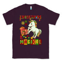 Plum christmas magical unicorn Classic Tee - FaDigitalArtStudio