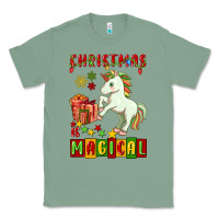 Sage christmas magical unicorn Classic Tee - FaDigitalArtStudio