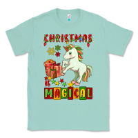 Seafoam christmas magical unicorn Classic Tee - FaDigitalArtStudio
