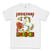 White christmas magical unicorn Classic Tee - FaDigitalArtStudio