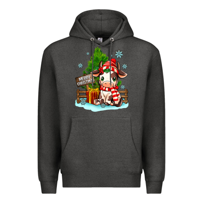Merry Christmas Cow Premium Hoodie by MaliasSmallBusiness | Teevron