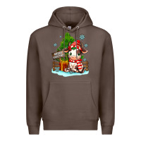Coffee merry christmas cow Premium Hoodie - MaliasSmallBusiness