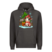 Smoke merry christmas cow Premium Hoodie - MaliasSmallBusiness
