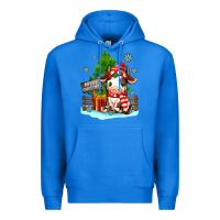 True Royal merry christmas cow Premium Hoodie - MaliasSmallBusiness