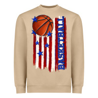 Mushroom basketball american flag Heavyweight Sweatshirt - texasbilliewilder