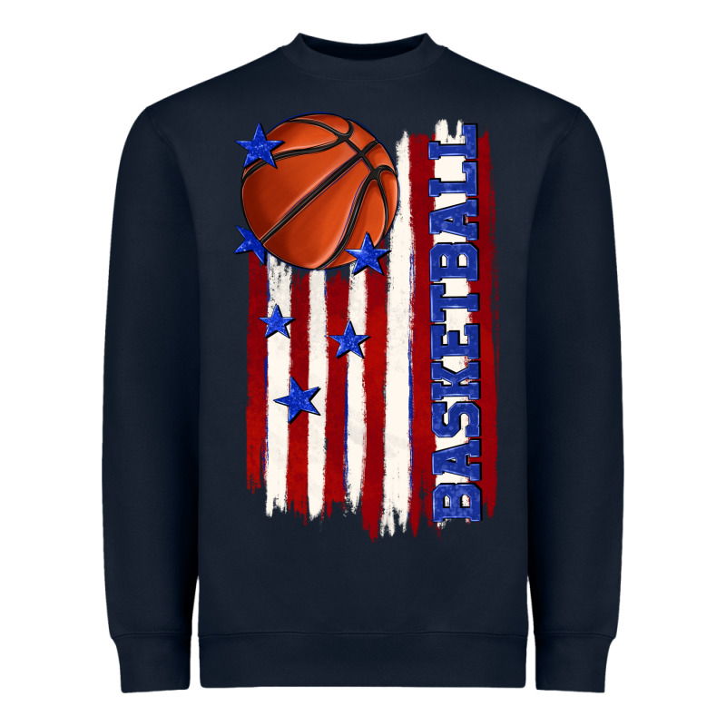 Basketball American Flag Heavyweight Sweatshirt by texasbilliewilder | Teevron