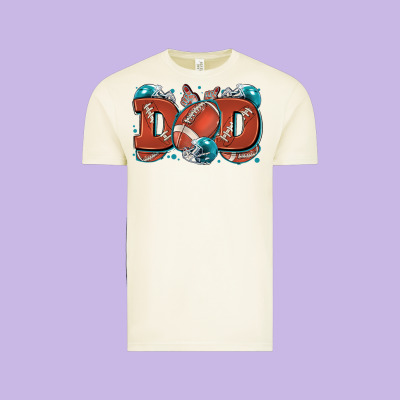 Dad American Football Vintage Tee Designed By Zillion Design Studio