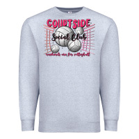 Heather Grey volleyball mom Premium Sweatshirt - MaliasSmallBusiness