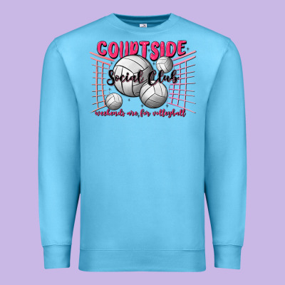 Volleyball Mom Premium Sweatshirt Designed By Maliassmallbusiness