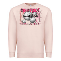 Pale Pink volleyball mom Premium Sweatshirt - MaliasSmallBusiness