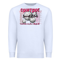 White volleyball mom Premium Sweatshirt - MaliasSmallBusiness