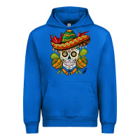 Cobalt sombrero skull Urban Hoodie - BarkalooDesign