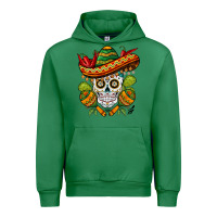 Emerald sombrero skull Urban Hoodie - BarkalooDesign