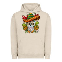 Pigment French Oak sombrero skull Urban Hoodie - BarkalooDesign