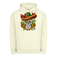 Pigment Pistachio sombrero skull Urban Hoodie - BarkalooDesign