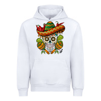 White sombrero skull Urban Hoodie - BarkalooDesign