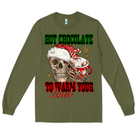 Army Green hot chocolate to warm your soul Long Sleeve Tee - FaDigitalArtStudio