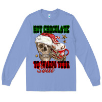 Colony Blue hot chocolate to warm your soul Long Sleeve Tee - FaDigitalArtStudio